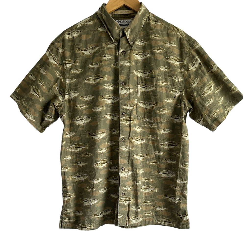 Columbia Men’s Size Medium Fishing Hunting‎ Short Sleeve Button Up Shirt